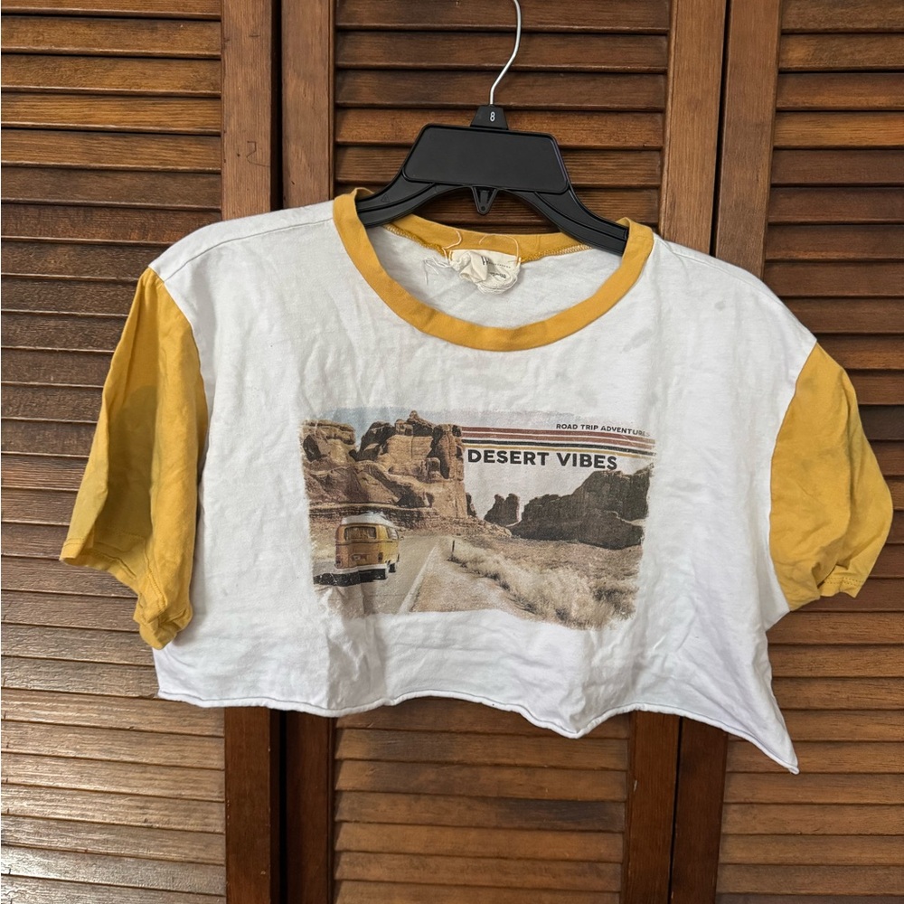 French Pastry White and Yellow Short Sleeve Tees